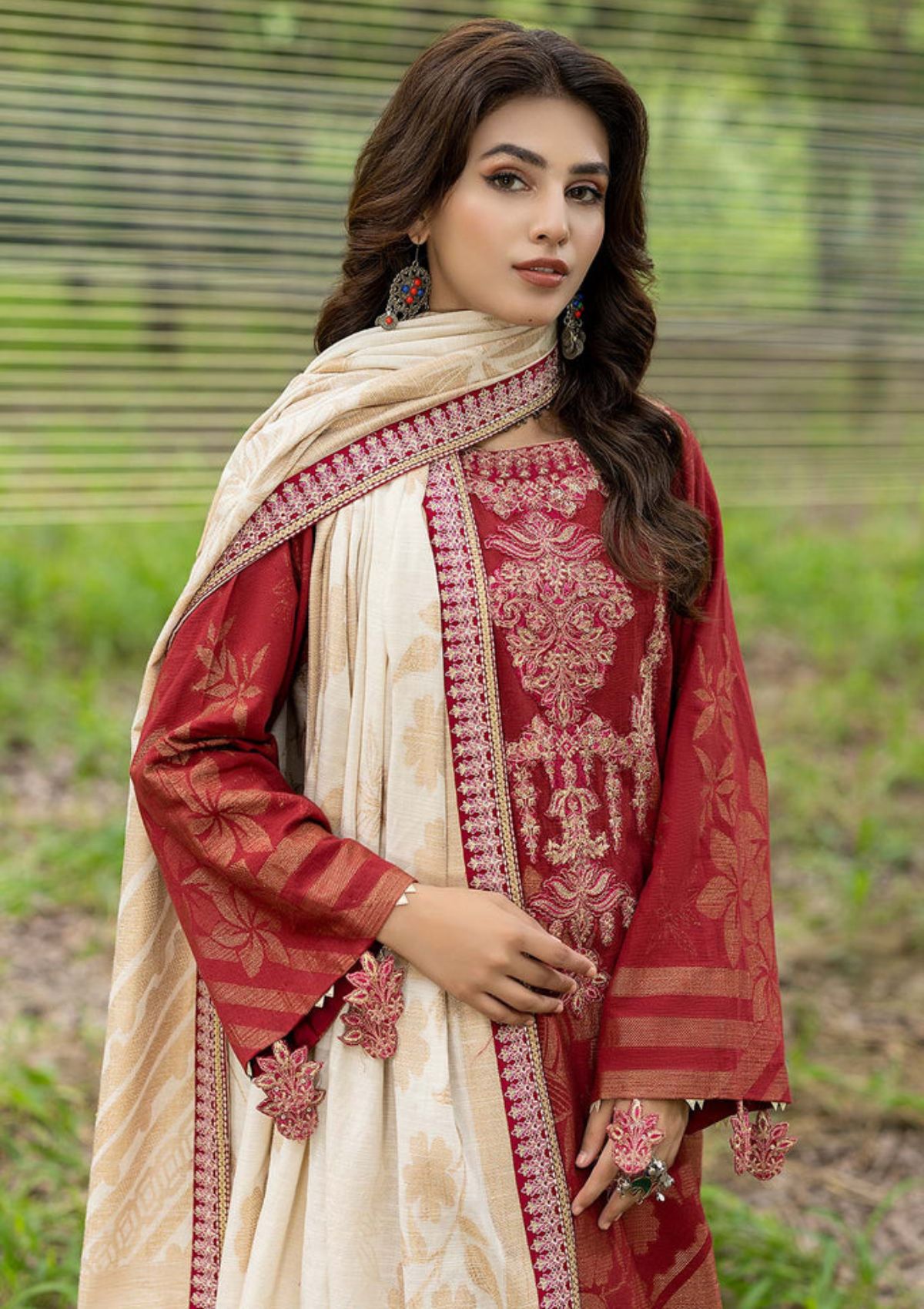 Winter Collection - Charizma - Dhage - Woven Shawl - CEW#01