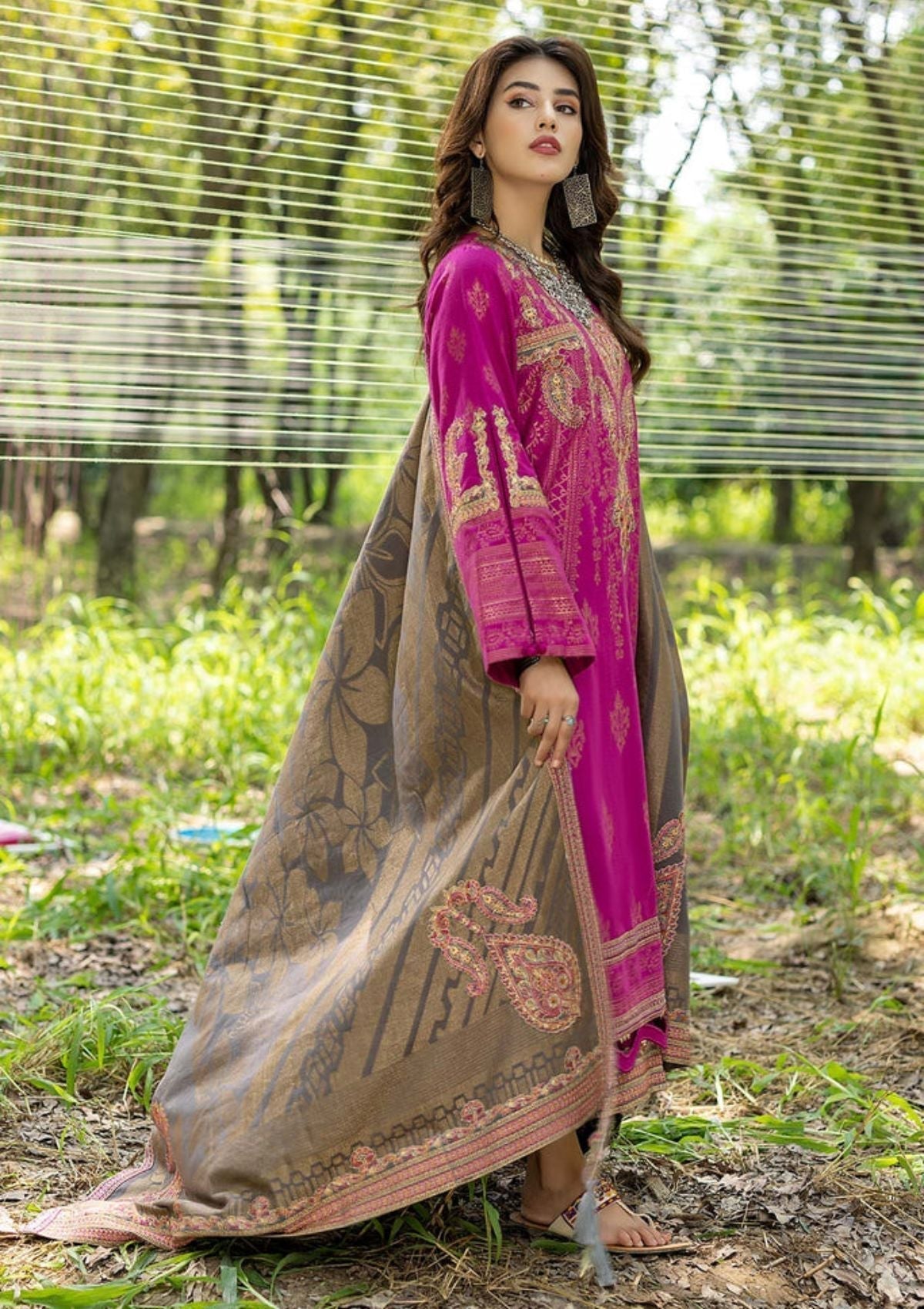 Winter Collection - Charizma - Dhage - Woven Shawl - CEW#04