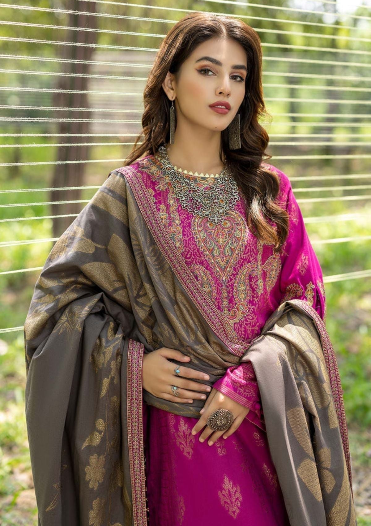 Winter Collection - Charizma - Dhage - Woven Shawl - CEW#04