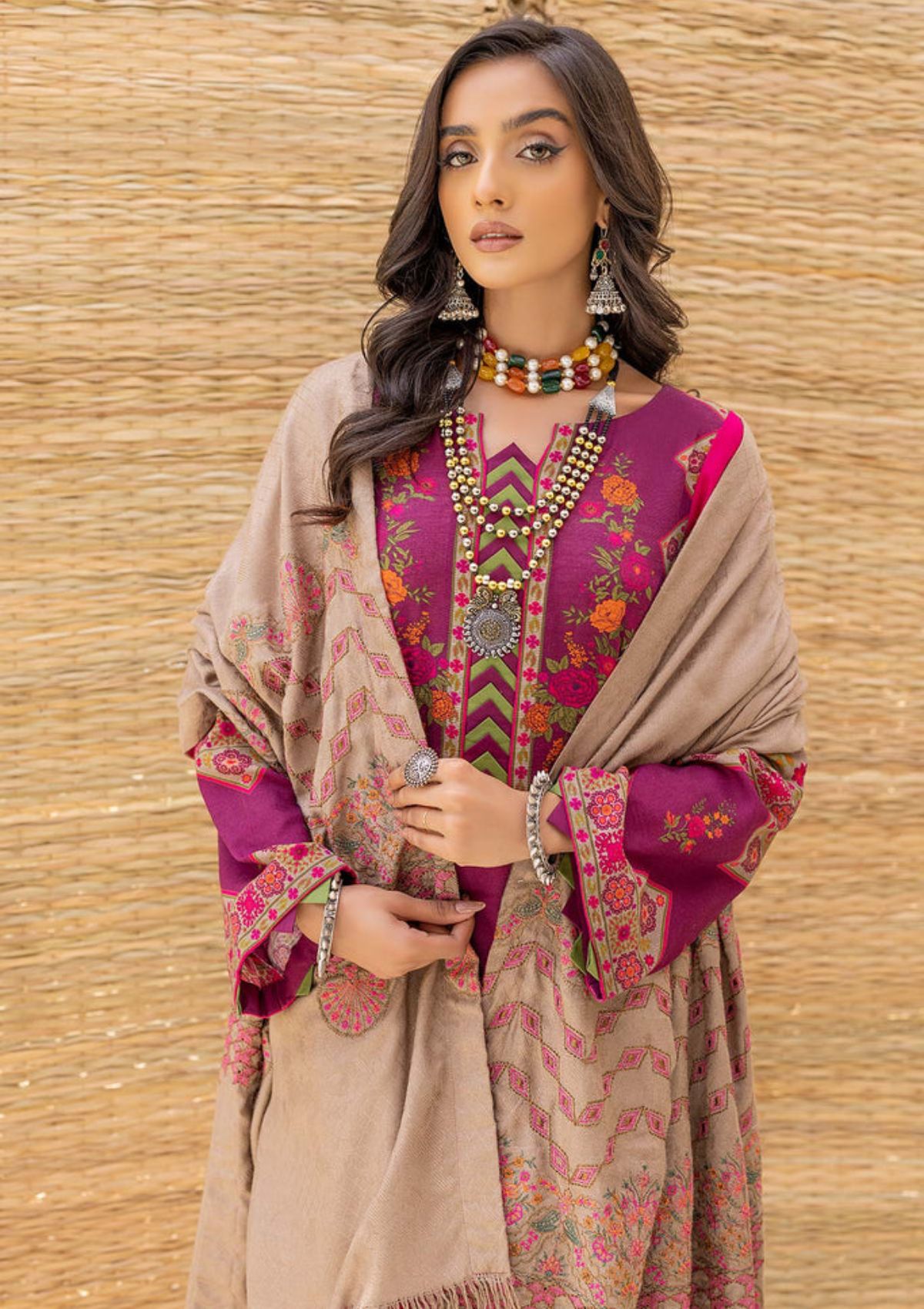 Winter Collection - Charizma - Khaddar With Pasmina Shawl - CKD#1