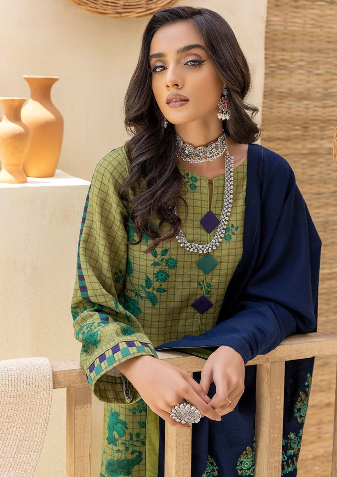 Winter Collection - Charizma - Khaddar With Pasmina Shawl - CKD#2