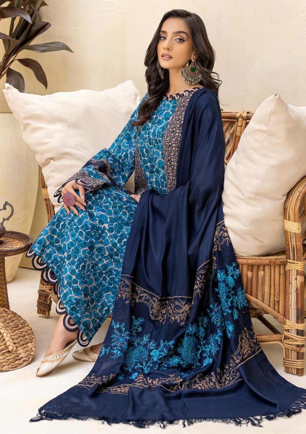 Winter Collection - Charizma - Khaddar With Pasmina Shawl - CKD#3