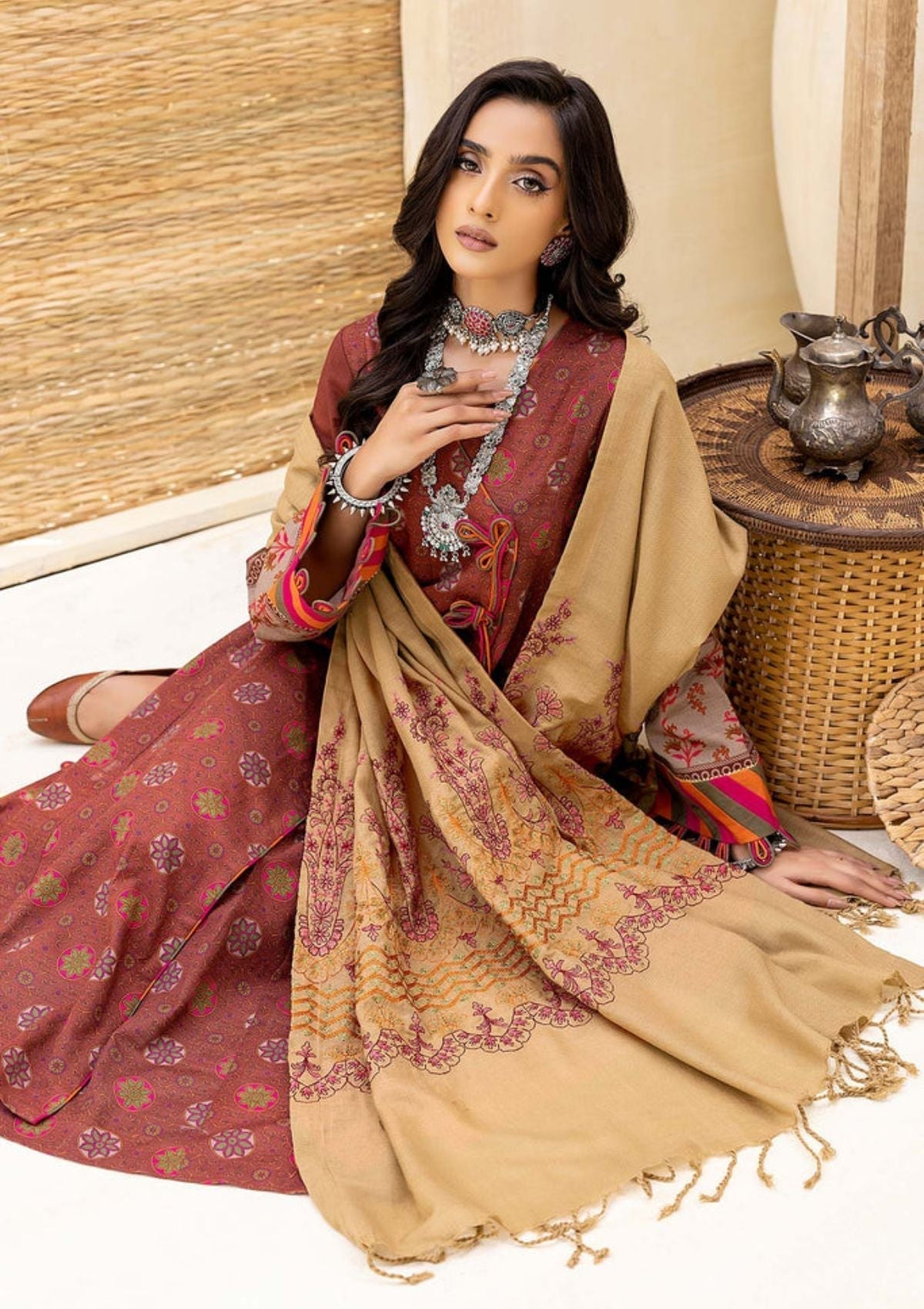 Winter Collection - Charizma - Khaddar With Pasmina Shawl - CKD#4