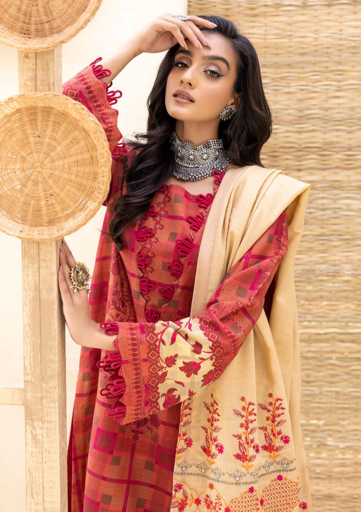 Winter Collection - Charizma - Khaddar With Pasmina Shawl - CKD#8
