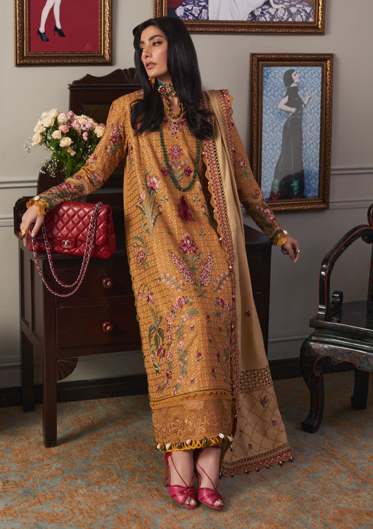 Winter Collection - Elan - Unstitched - D#06 (Asareh)