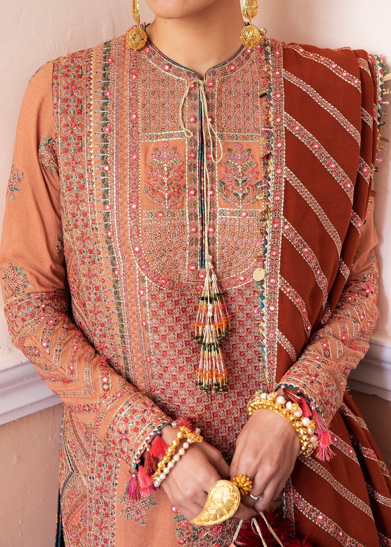 Winter Collection - Hussain Rehar - Karandi - Deep
