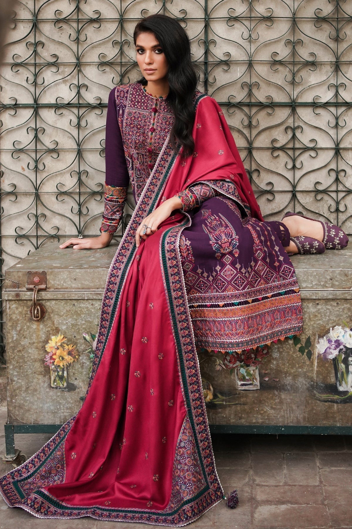 Winter Collection - Jazmin - Shahtoosh Luxury - D#01 (CHAASHNI)