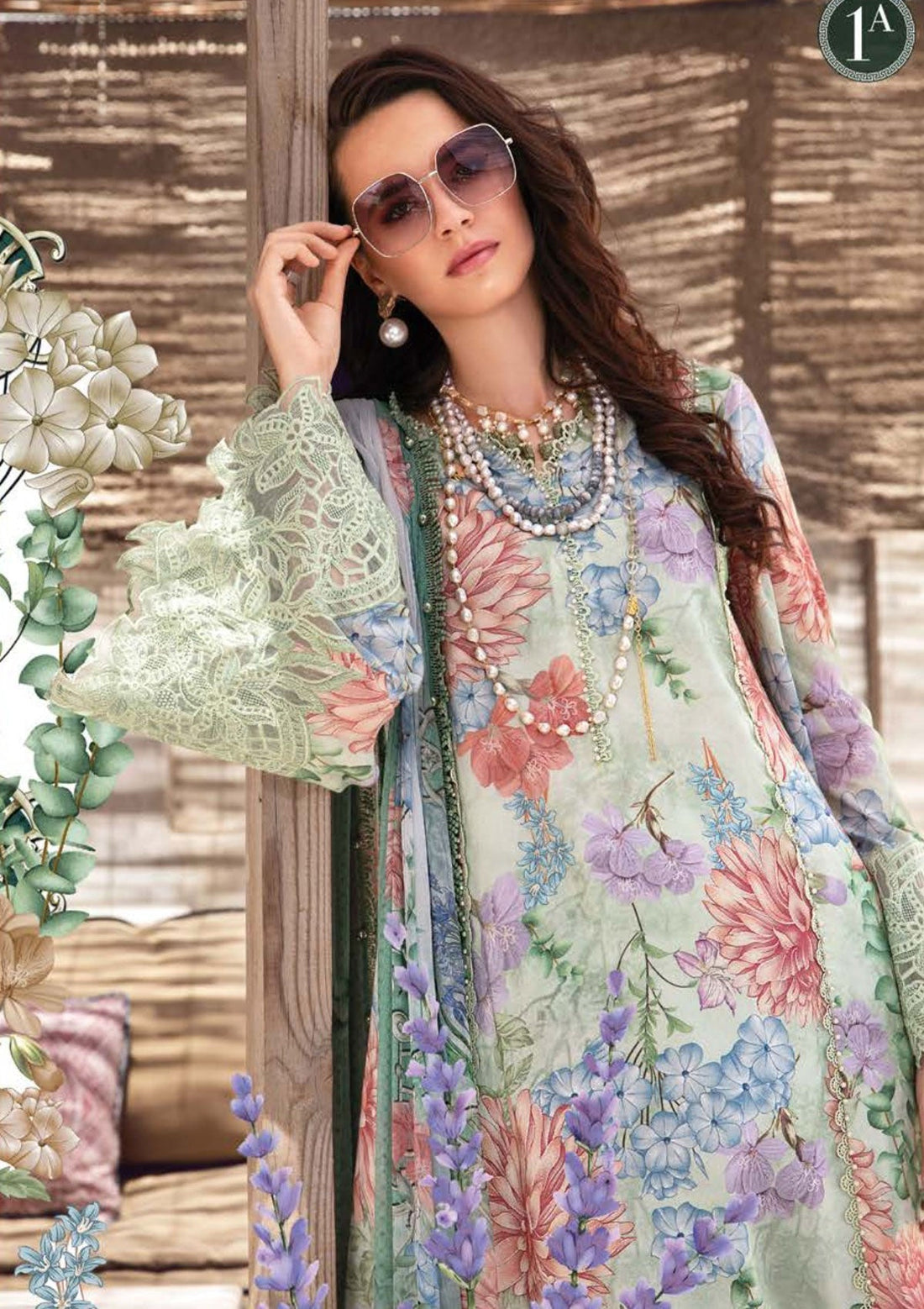 Winter Collection - Maria B - M print - Desert Rose - D#1 A