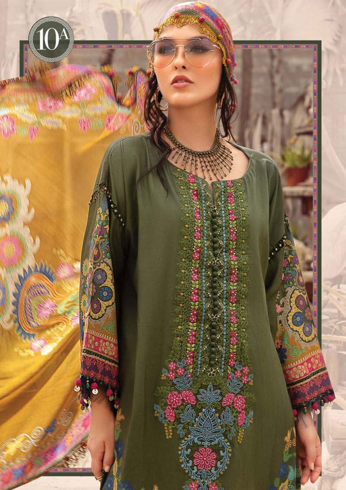 Winter Collection - Maria B - M print - Desert Rose - D#10 A