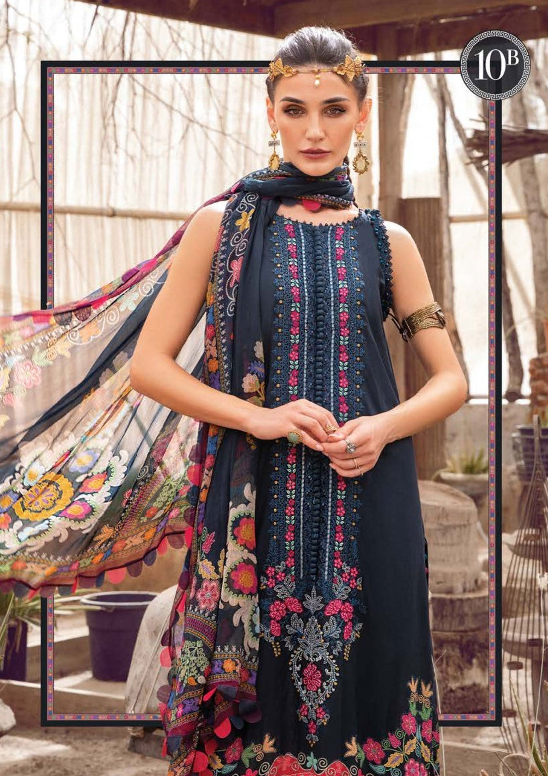 Winter Collection - Maria B - M print - Desert Rose - D#10 B
