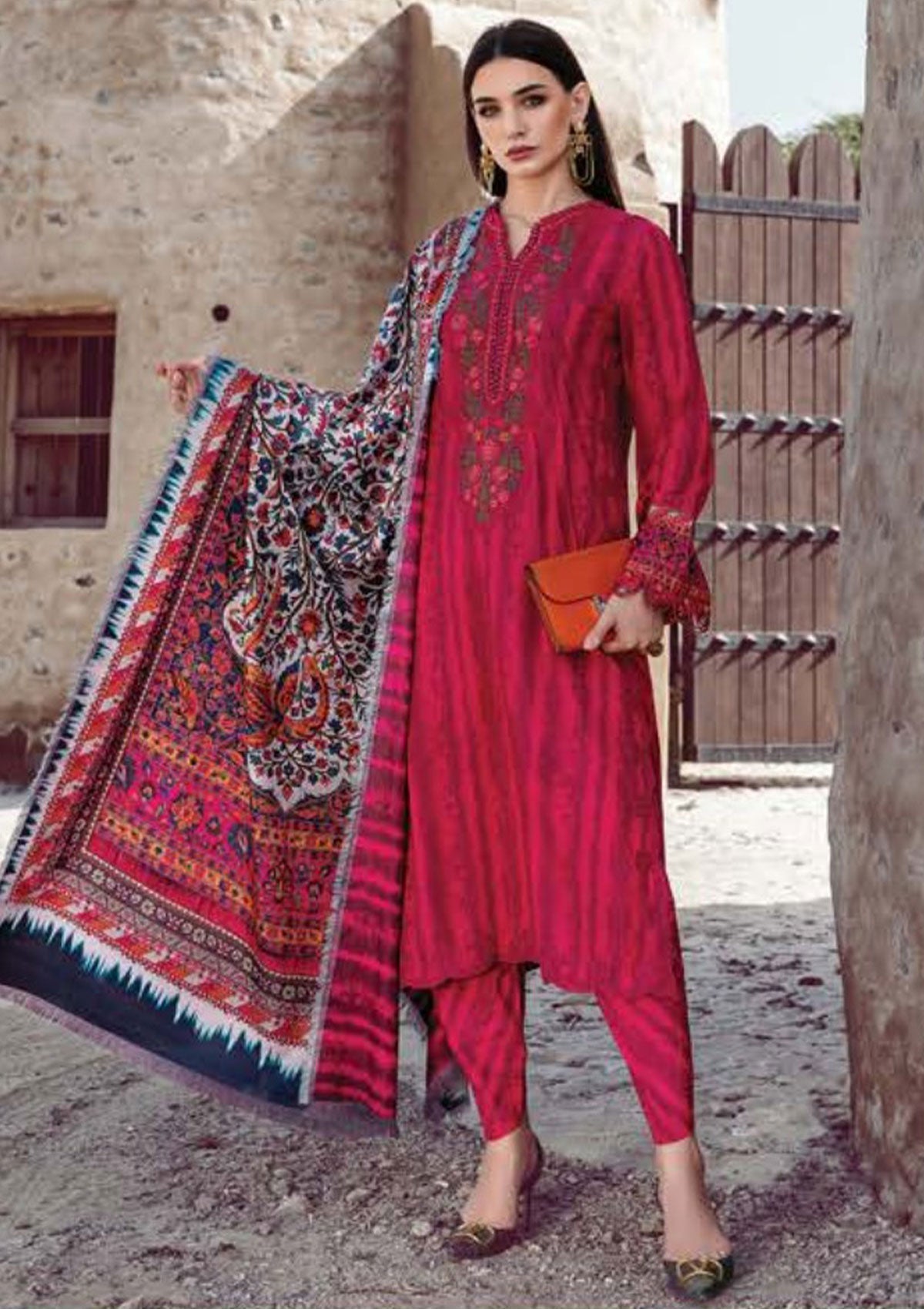 Winter Collection - Maria B - M print - Desert Rose - D#2 A