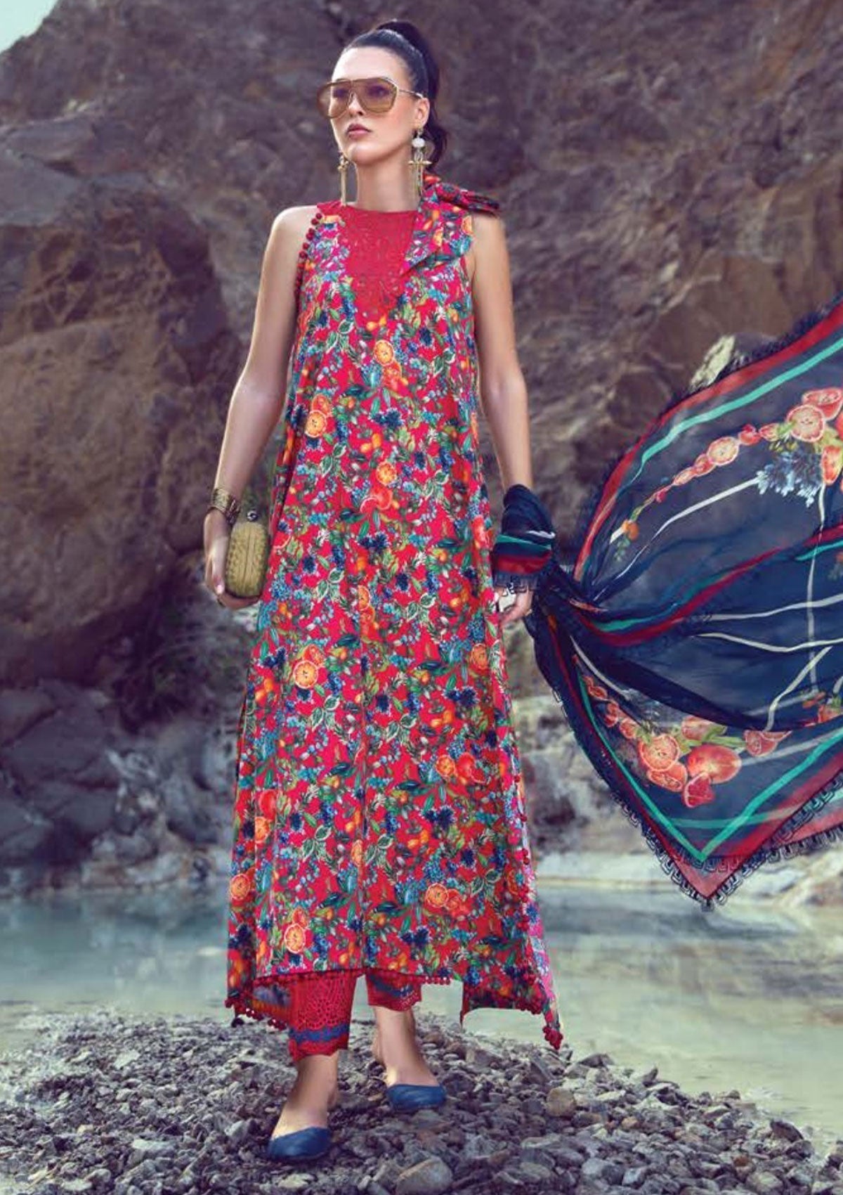 Winter Collection - Maria B - M print - Desert Rose - D#3 A
