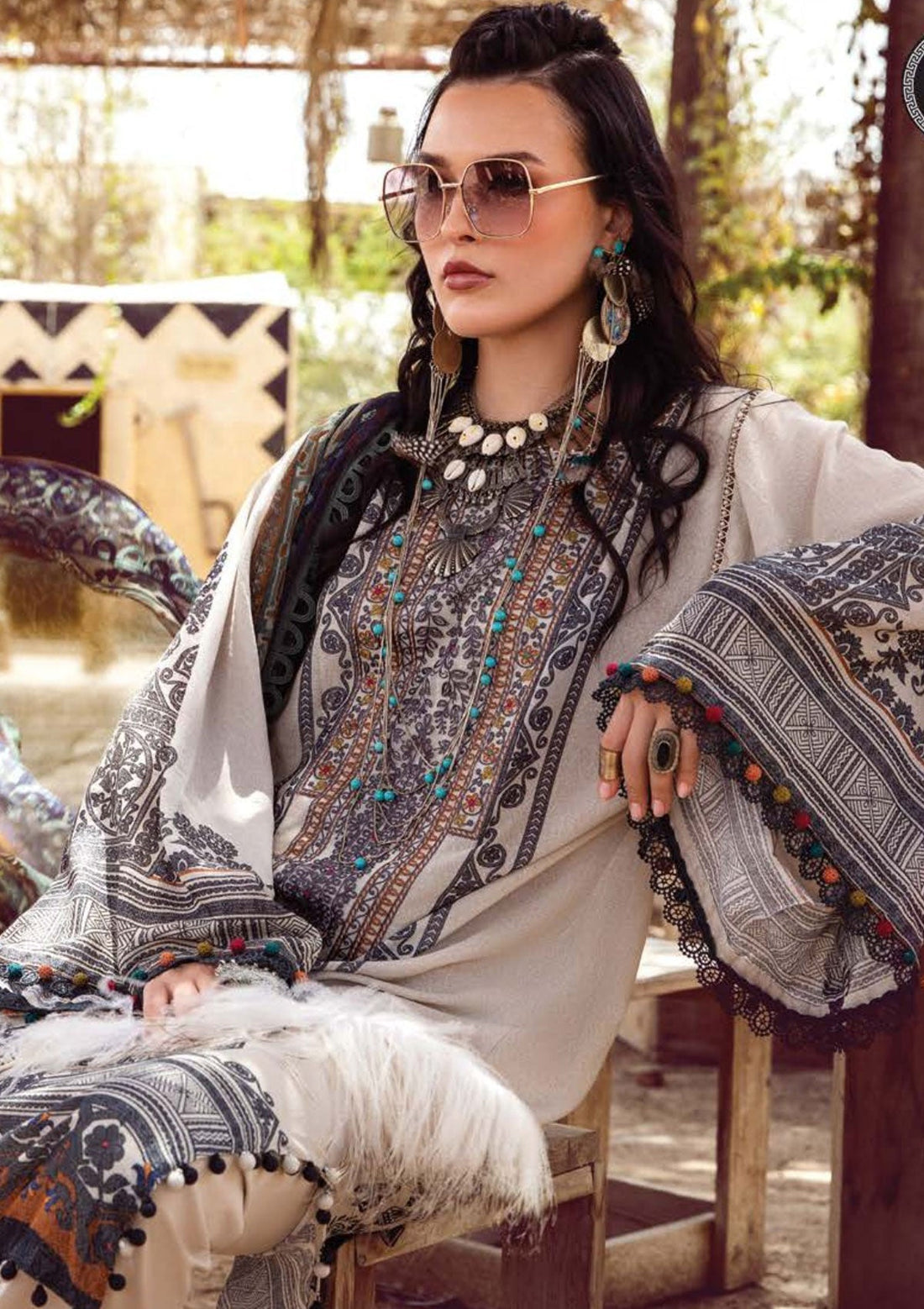 Winter Collection - Maria B - M print - Desert Rose - D#5 A