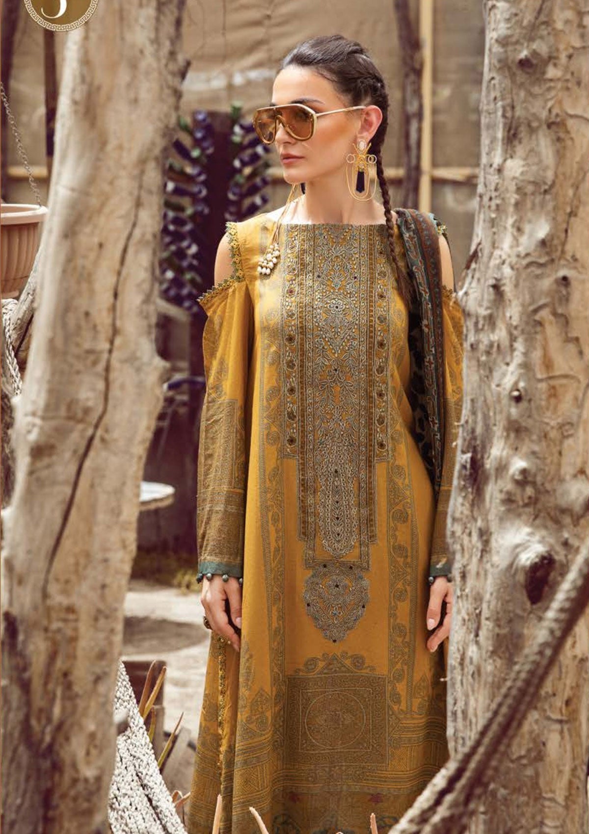 Winter Collection - Maria B - M print - Desert Rose - D#5 B