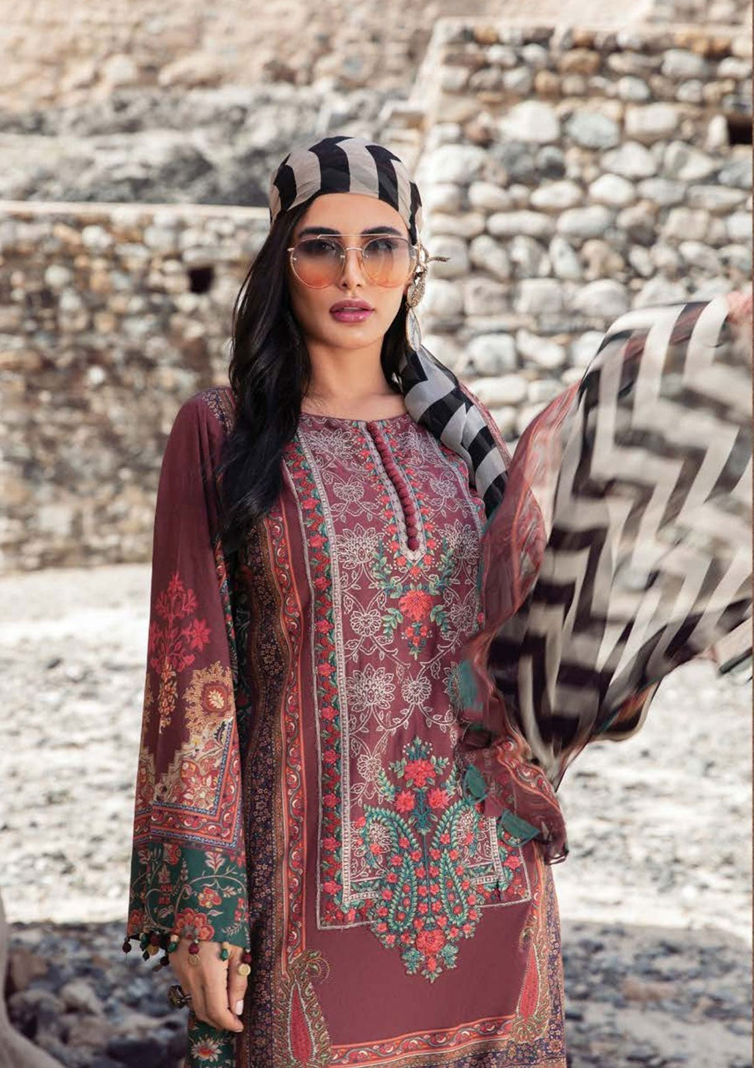 Winter Collection - Maria B - M print - Desert Rose - D#7 A