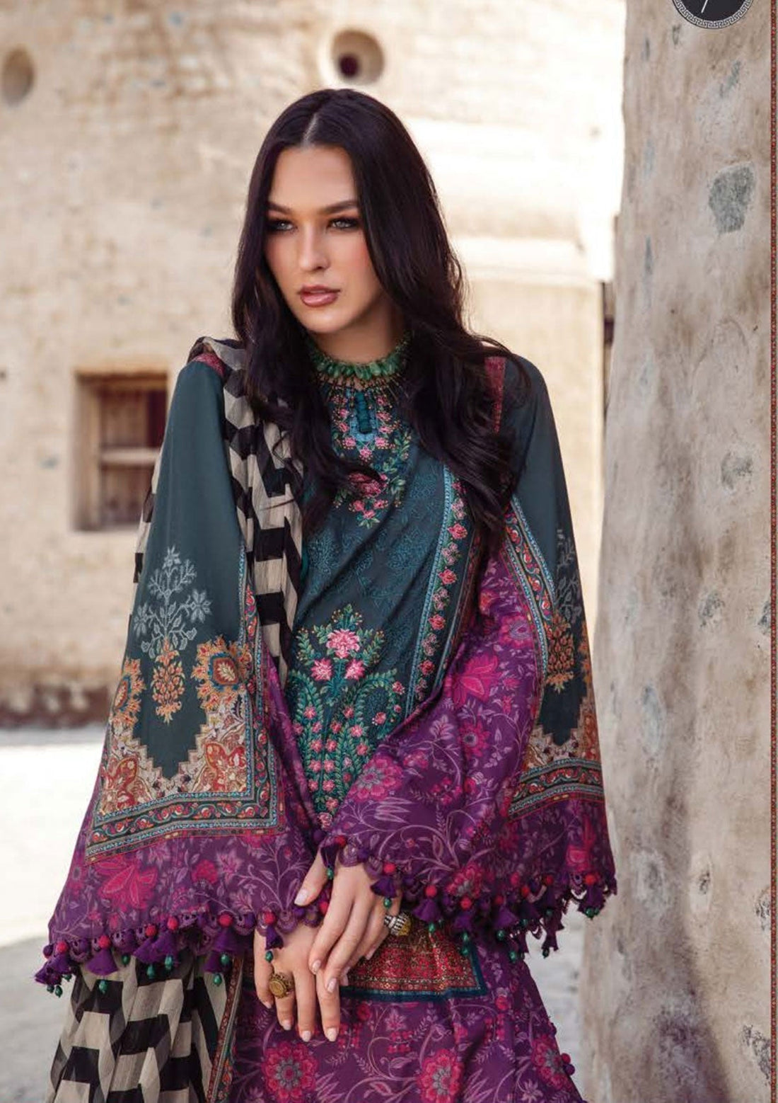 Winter Collection - Maria B - M print - Desert Rose - D#7 B