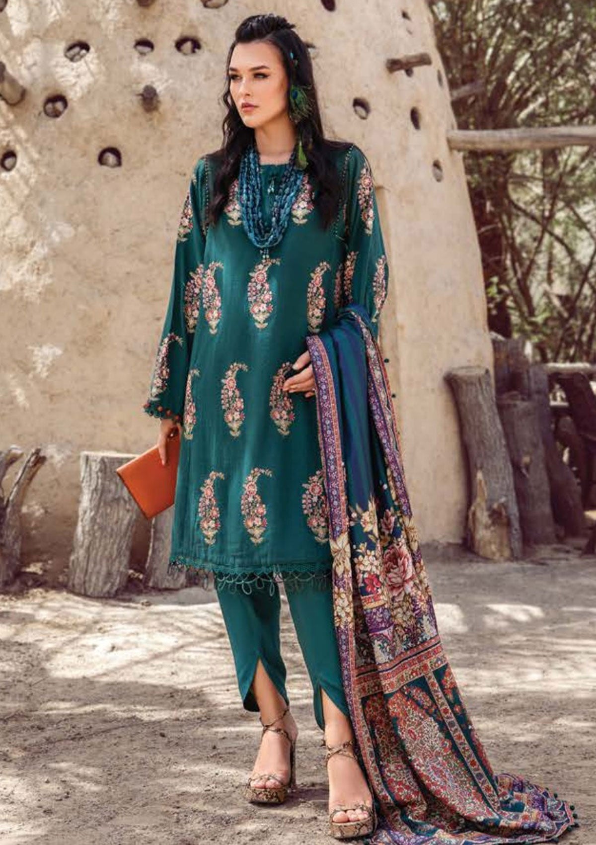 Winter Collection - Maria B - M print - Desert Rose - D#8 A