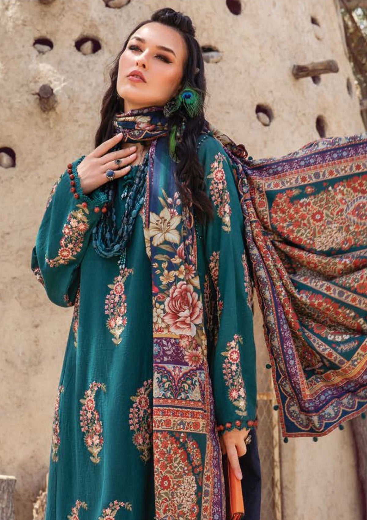 Winter Collection - Maria B - M print - Desert Rose - D#8 A