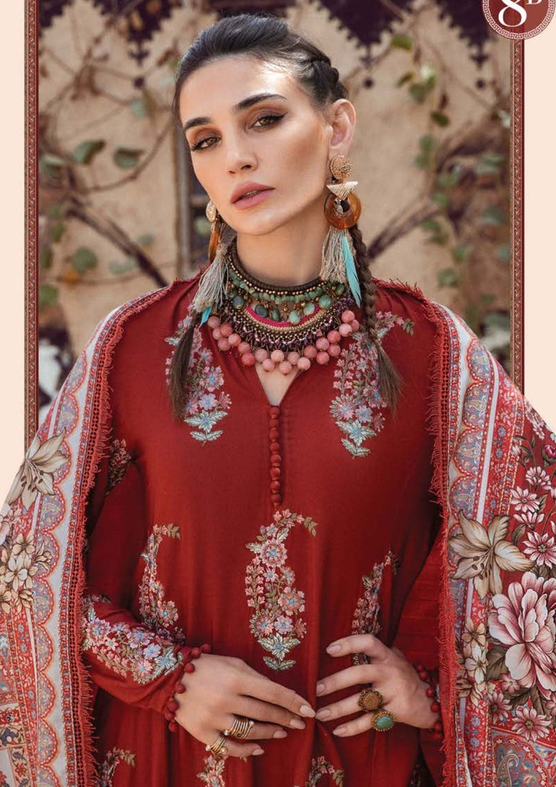 Winter Collection - Maria B - M print - Desert Rose - D#8 B