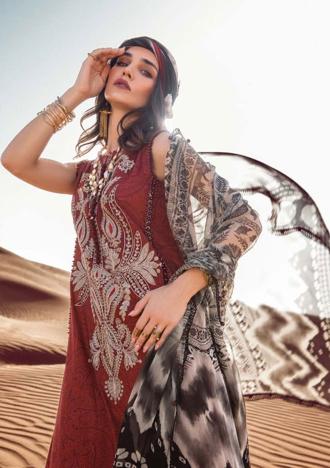 Winter Collection - Maria B - M print - Desert Rose - D#9 A