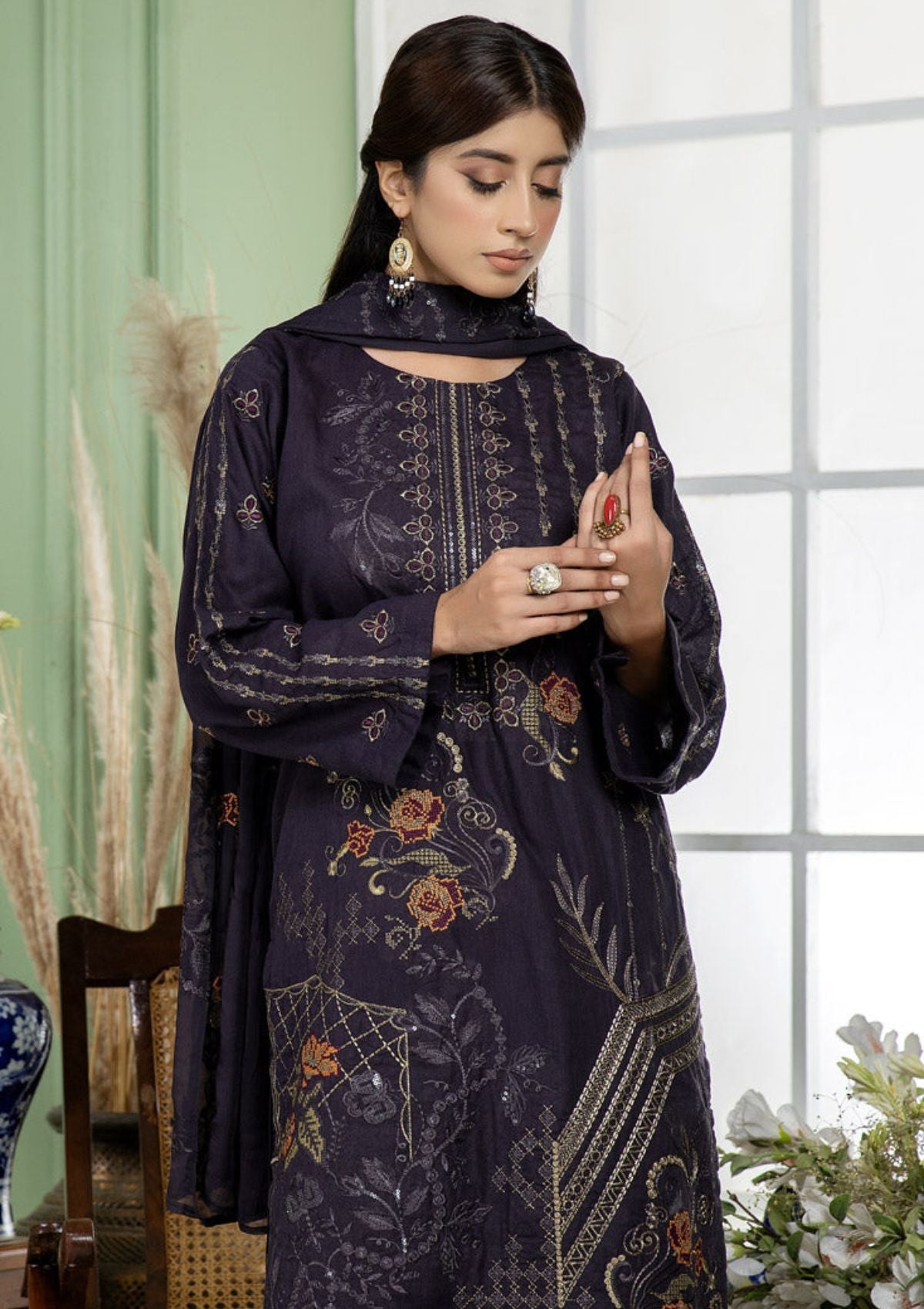 Winter Collection - Marjjan - SKC#22- Purplish Black