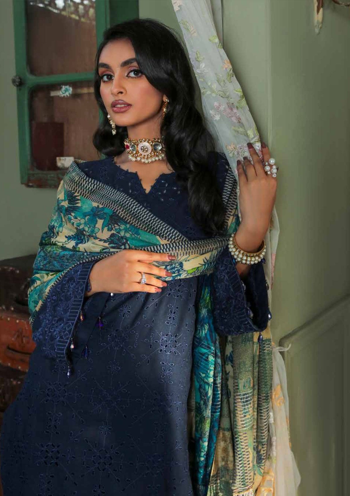 Winter Collection - Nureh - Chikankari - Leather Peach - NEP#11