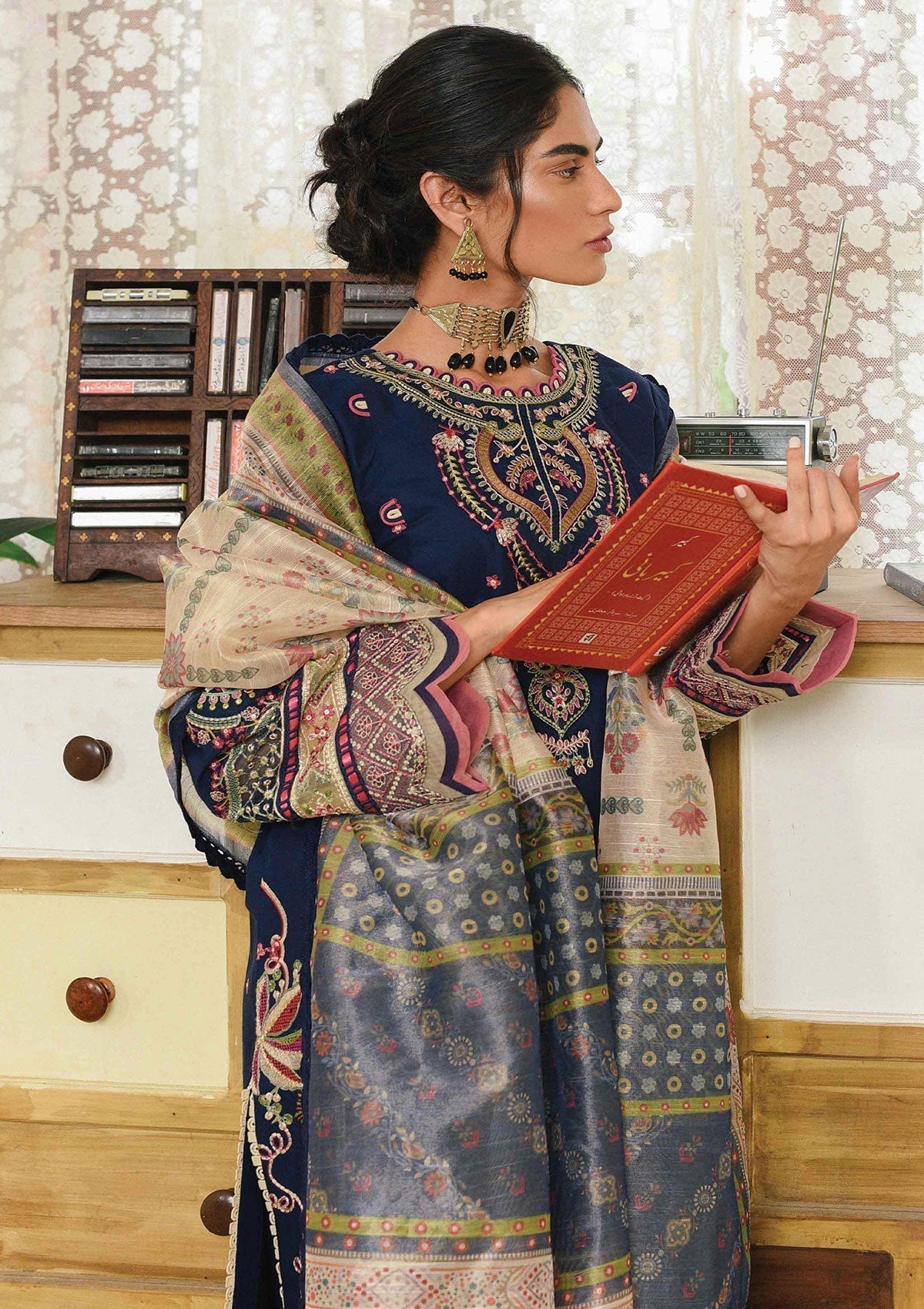 Winter Collection - Qalamkar - Qline - Linen - Zoya - VL#11