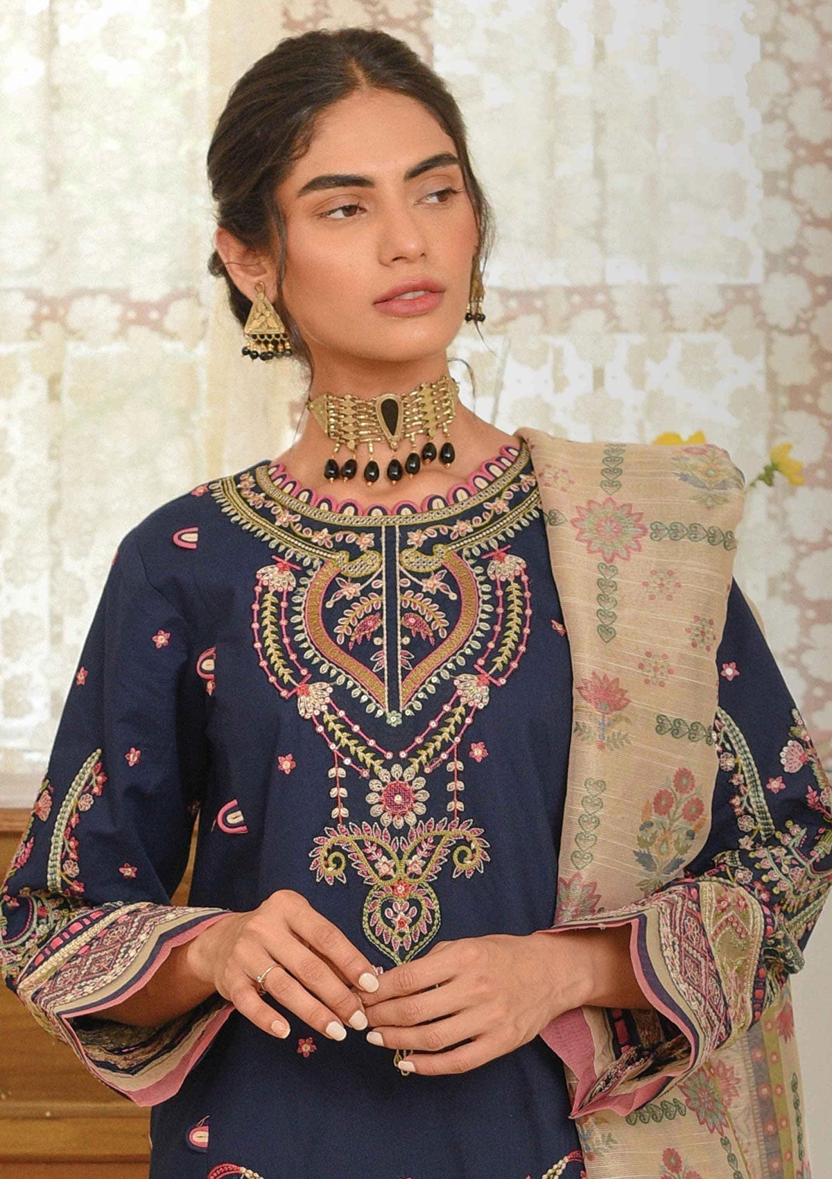 Winter Collection - Qalamkar - Qline - Linen - Zoya - VL#11