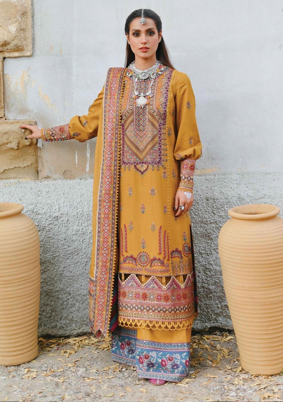Winter Collection - Qalamkar - Sewni - K#07 (MEHREEN)