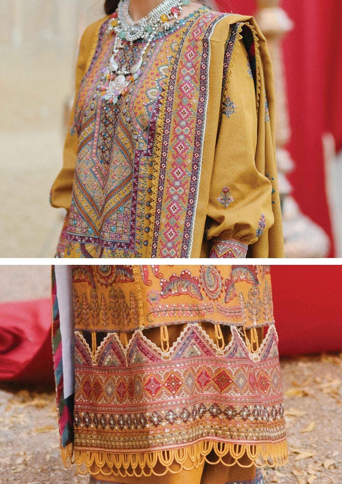 Winter Collection - Qalamkar - Sewni - K#07 (MEHREEN)