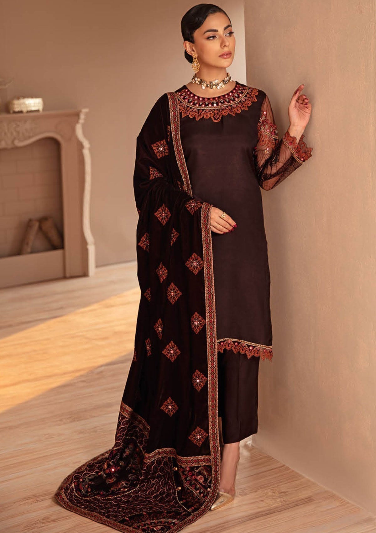 Winter Collection - Ramsha - Velvet - V05 - V#507