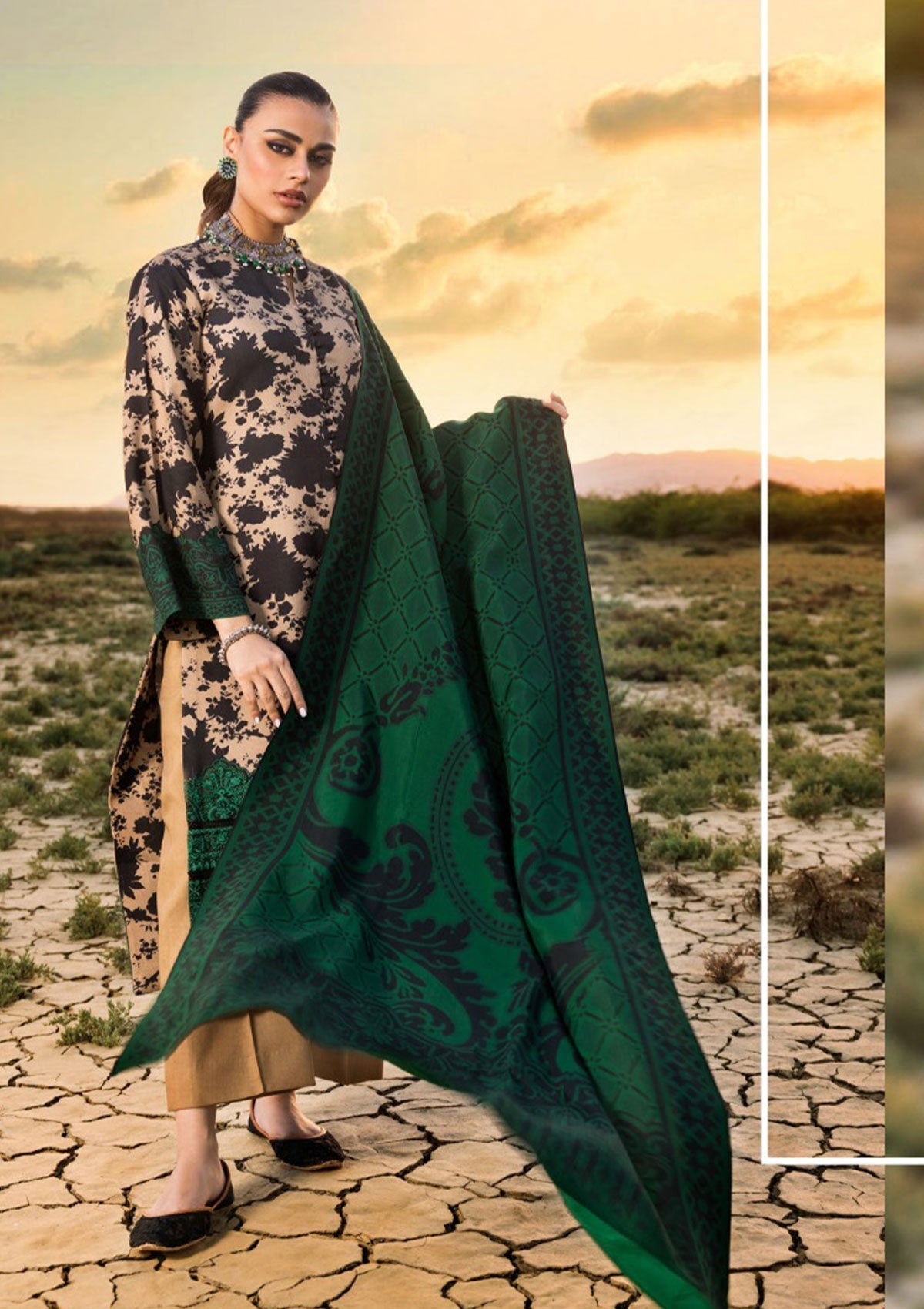Winter Collection - Zainab Chottani - Winter Shawls - D#3