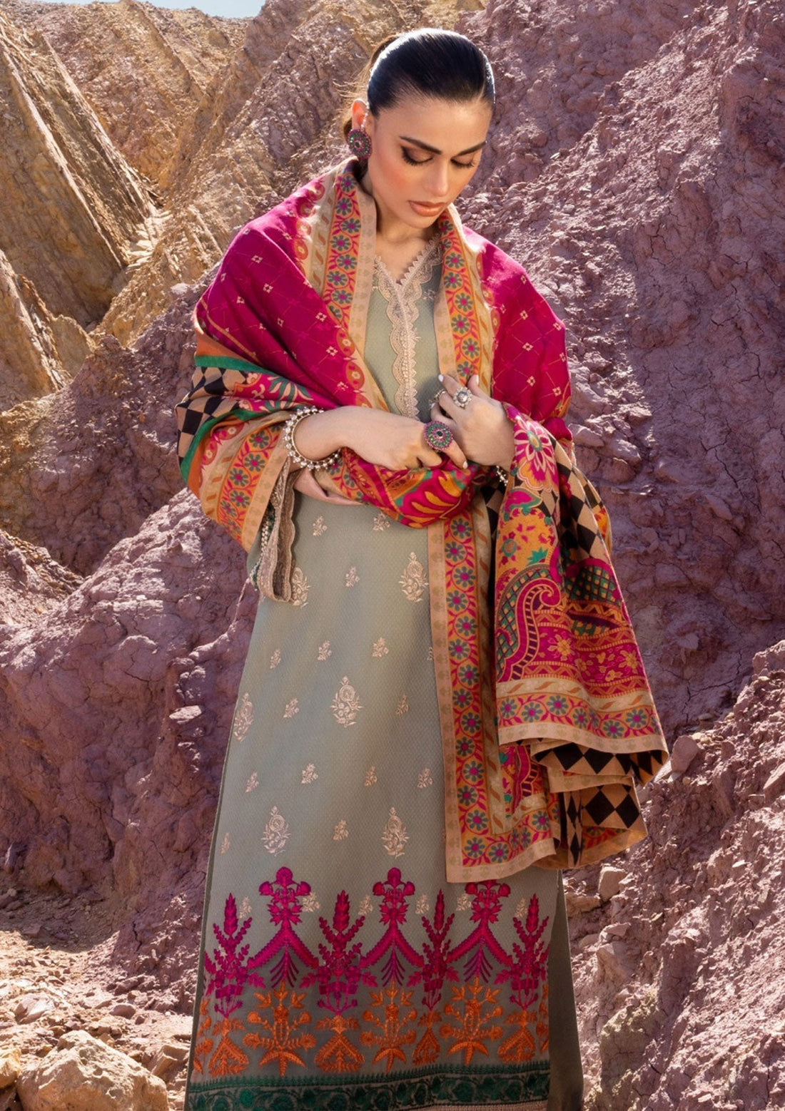 Winter Collection - Zainab Chottani - Winter Shawls - D#7