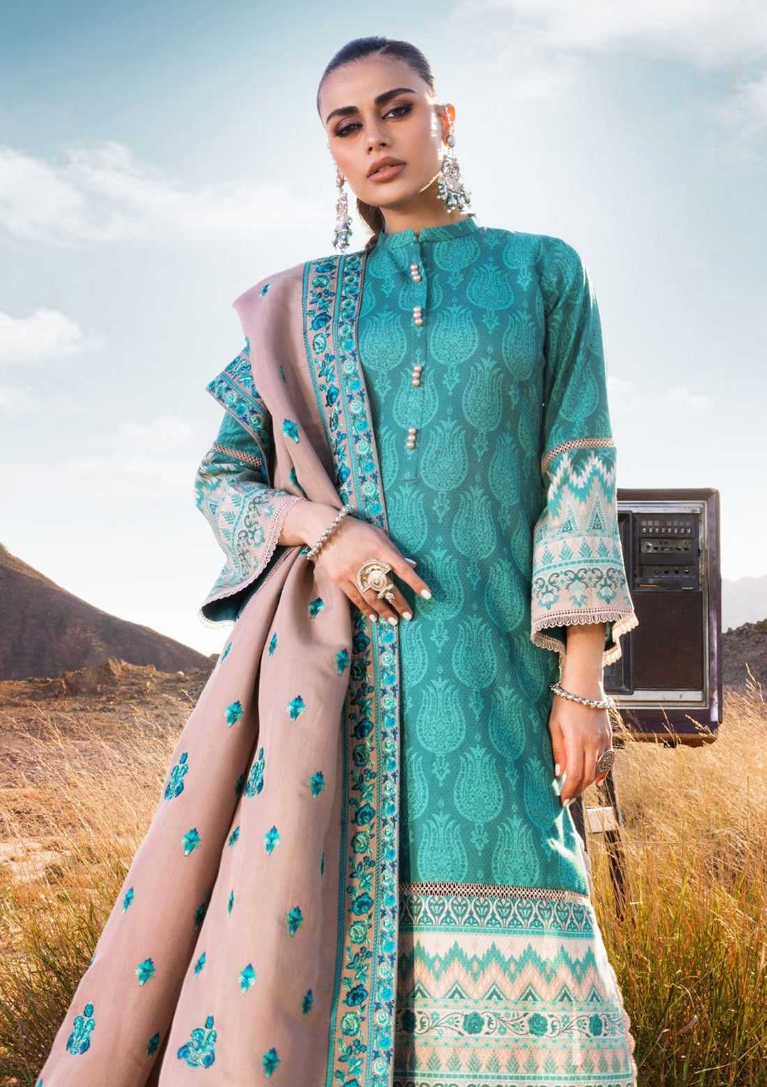 Winter Collection - Zainab Chottani - Winter Shawls - D#8
