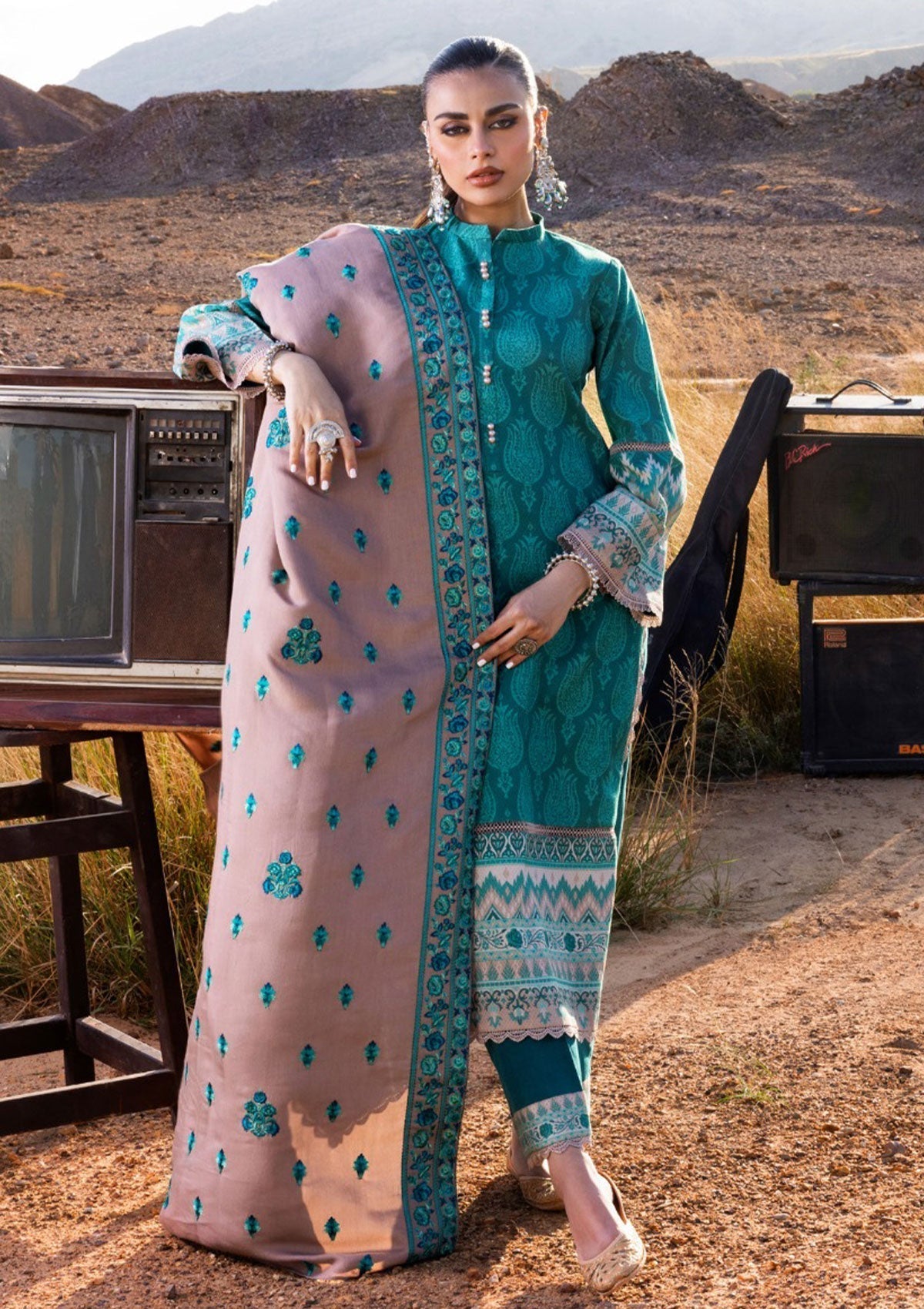 Winter Collection - Zainab Chottani - Winter Shawls - D#8