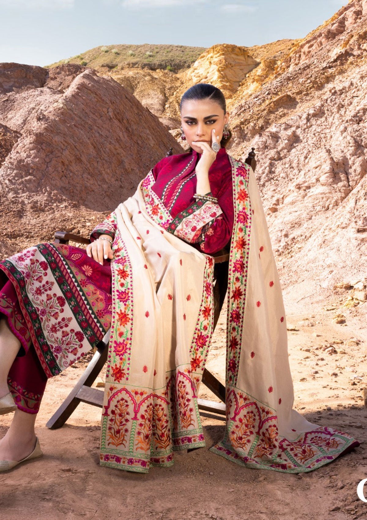 Winter Collection - Zainab Chottani - Winter Shawls - D#9