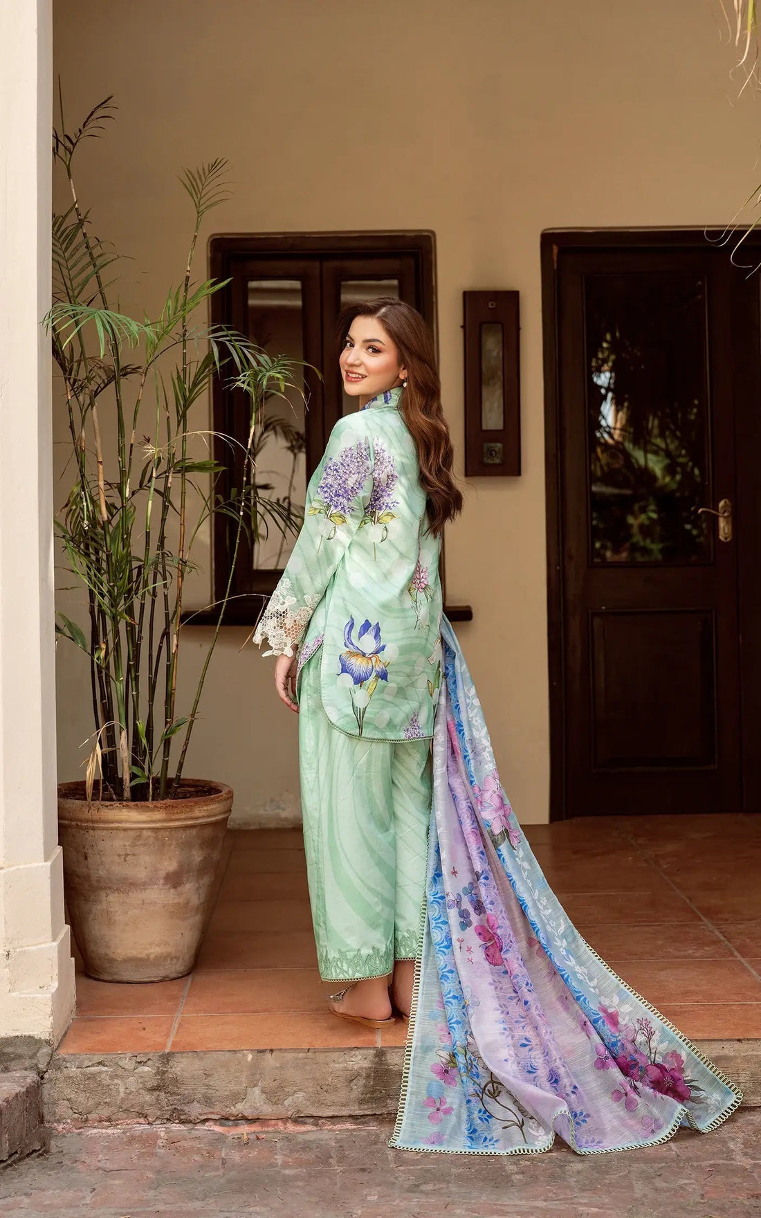 Asifa and Nabeel | Yakin Summer 25 | Floral Mist-(YKL25-04) - Official Asifa and Nabeel stockist in UK - Sakeena London