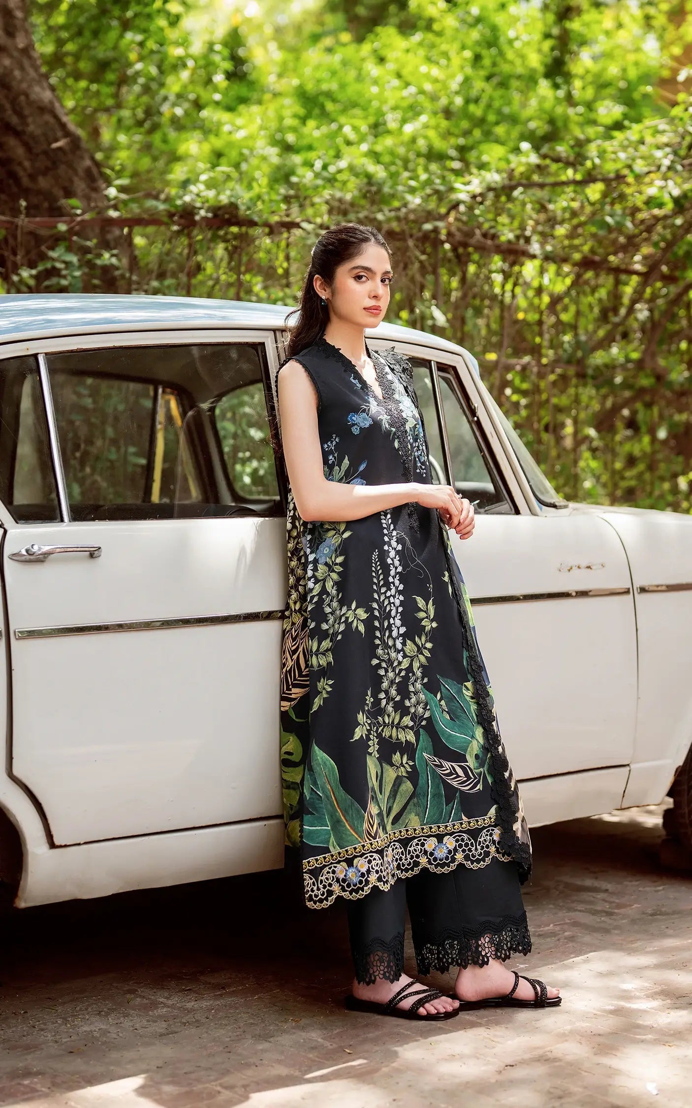 Asifa and Nabeel | Yakin Summer 25 | Secret Botanica-(YKL25-05) - Official Asifa and Nabeel stockist in UK - Sakeena London