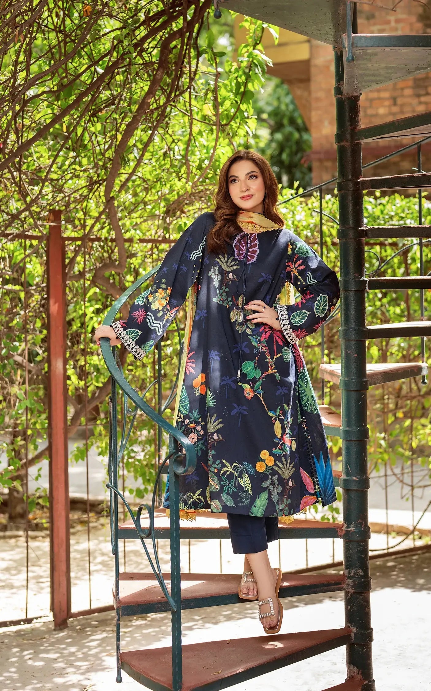 Asifa and Nabeel | Yakin Summer 25 | Twilight in Bloom-(YKL25-06) - Official Asifa and Nabeel stockist in UK - Sakeena London