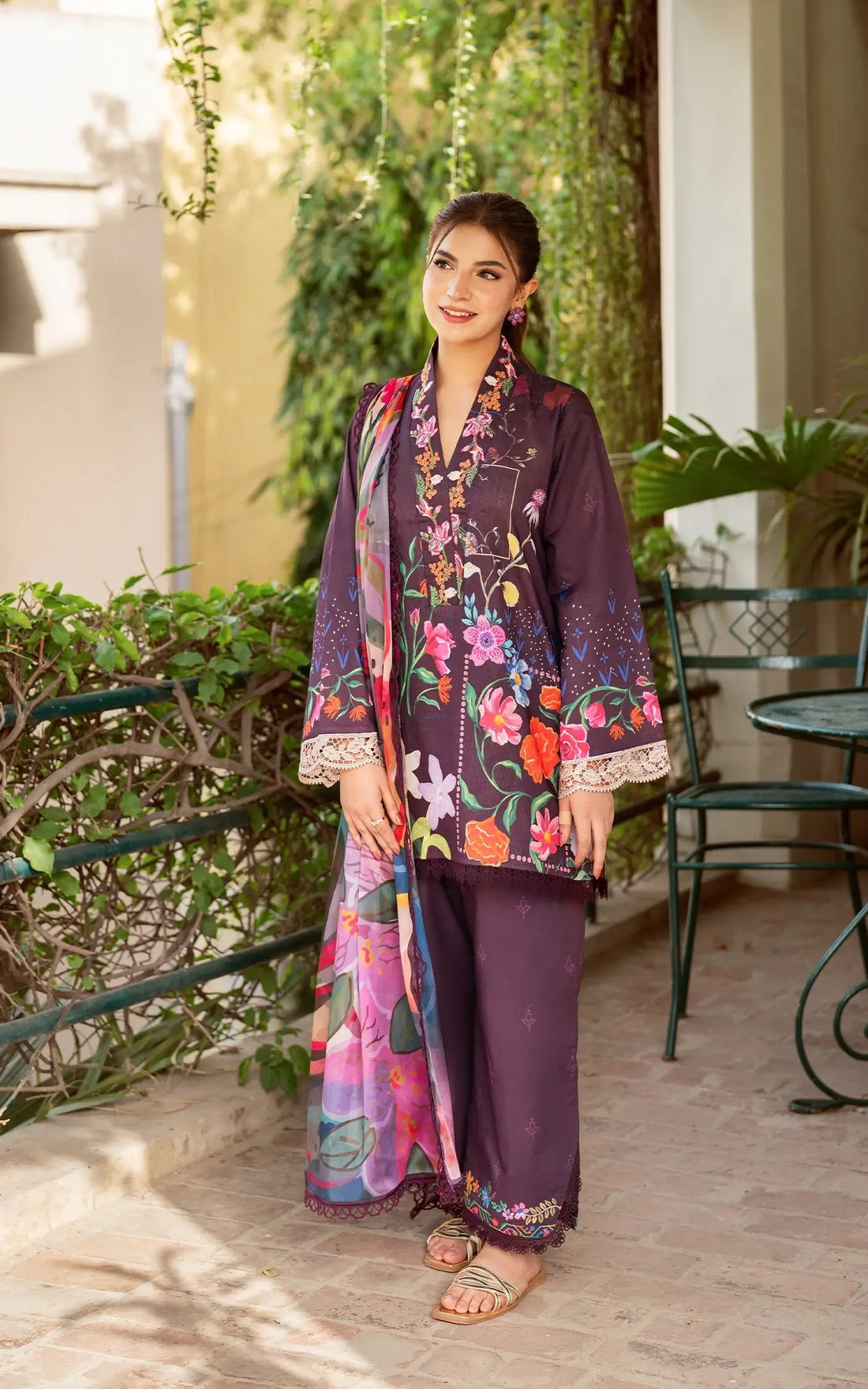 Asifa and Nabeel | Yakin Summer 25 | Whimsical Flora-(YKL25-12) - Official Asifa and Nabeel stockist in UK - Sakeena London