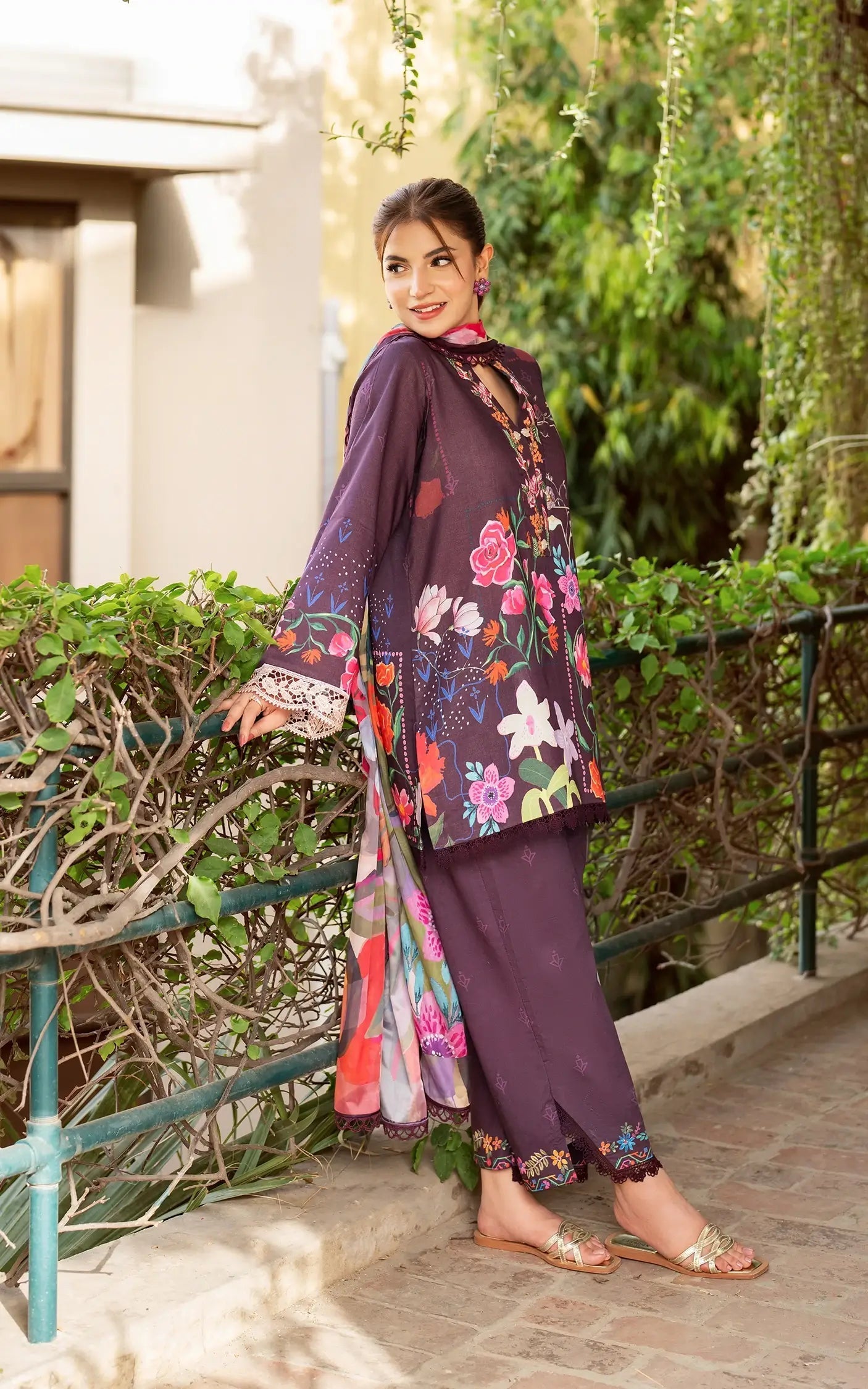 Asifa and Nabeel | Yakin Summer 25 | Whimsical Flora-(YKL25-12) - Official Asifa and Nabeel stockist in UK - Sakeena London