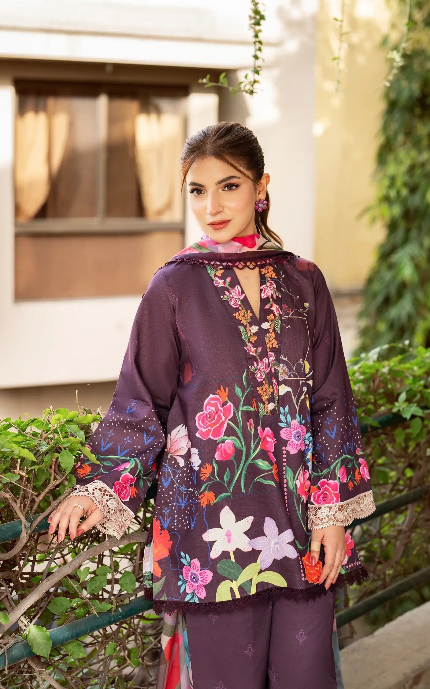Asifa and Nabeel | Yakin Summer 25 | Whimsical Flora-(YKL25-12) - Official Asifa and Nabeel stockist in UK - Sakeena London