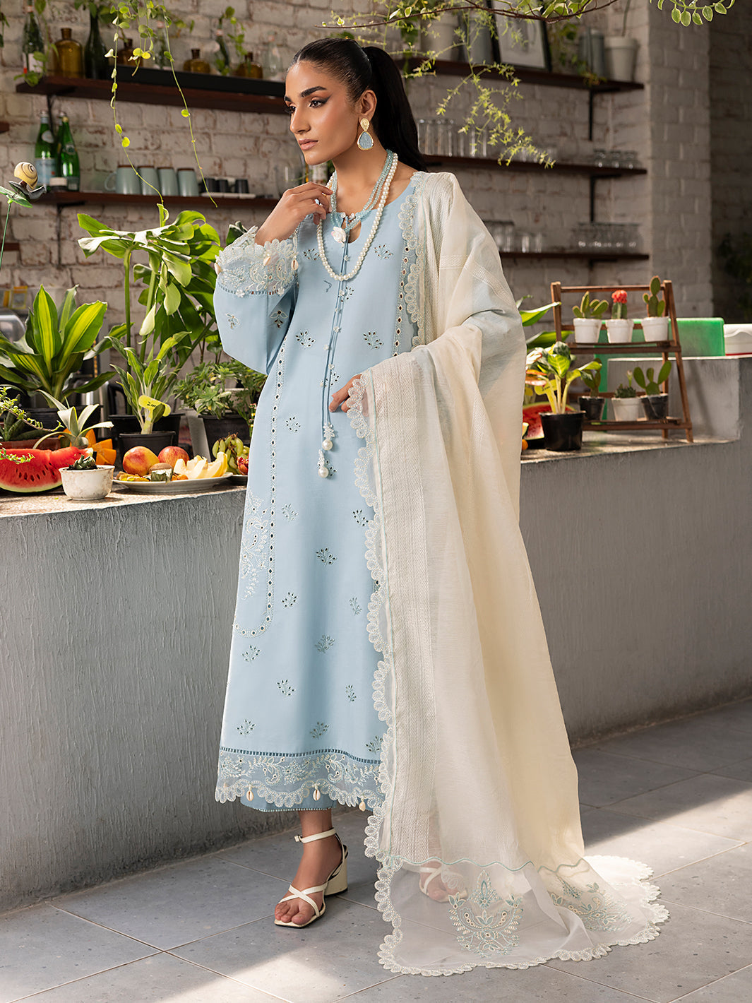 Izel | Meadow Muse Embroidered Lawn 25 | ZARELLE - Official Izel stockist in UK - Sakeena London