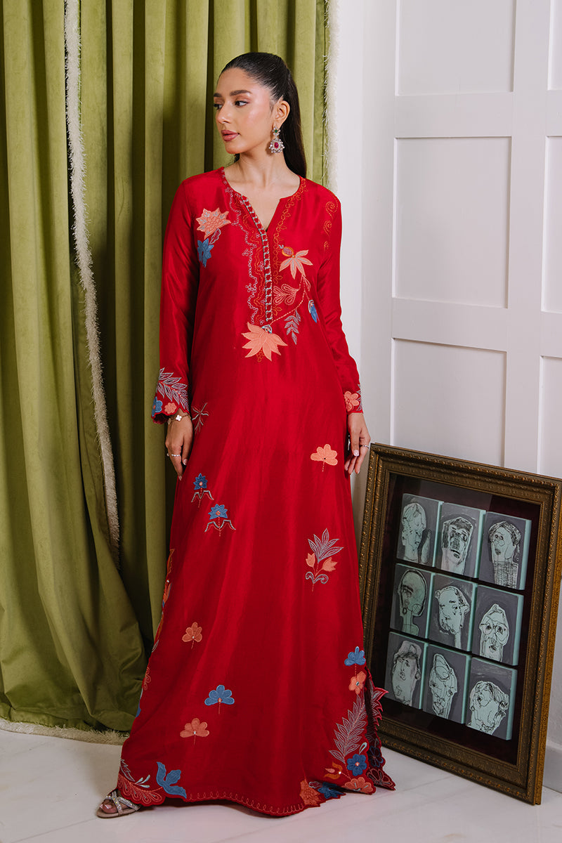 Mina Hassan | Signature Luxe 25 | Crimson Dream Kaftan - Official Mina Hassan stockist in UK - Sakeena London