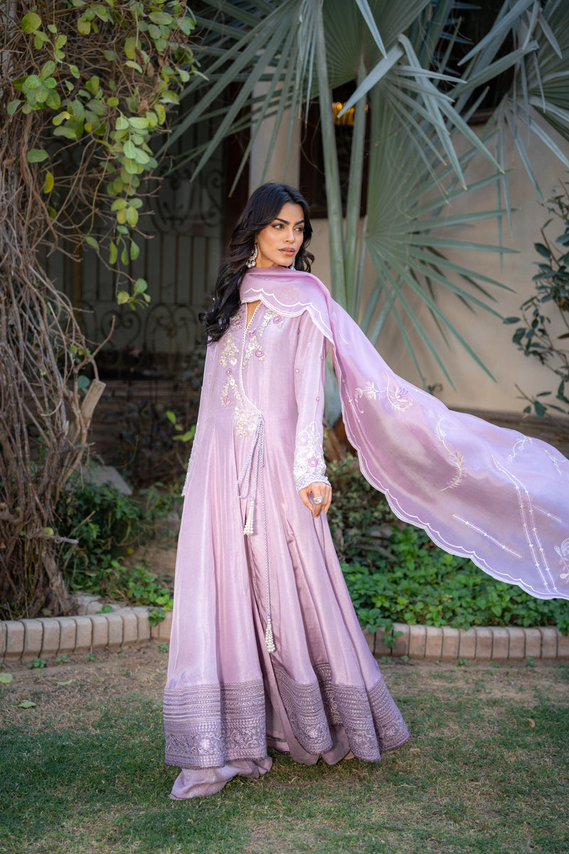 Wahaj M Khan | Pari Collection | Lilac Anarkali - Official Wahaj M Khan stockist in UK - Sakeena London