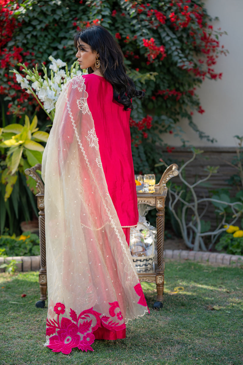 Wahaj M Khan | Pari Collection | Hotpink Sheesha Jacket - Official Wahaj M Khan stockist in UK - Sakeena London