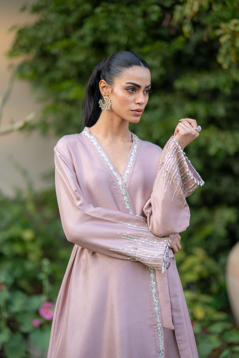 Wahaj M Khan | Pari Collection | Lavender Pari Wrap - Official Wahaj M Khan stockist in UK - Sakeena London
