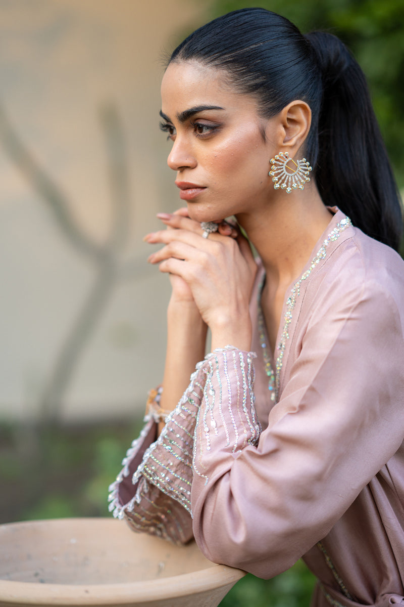 Wahaj M Khan | Pari Collection | Lavender Pari Wrap - Official Wahaj M Khan stockist in UK - Sakeena London