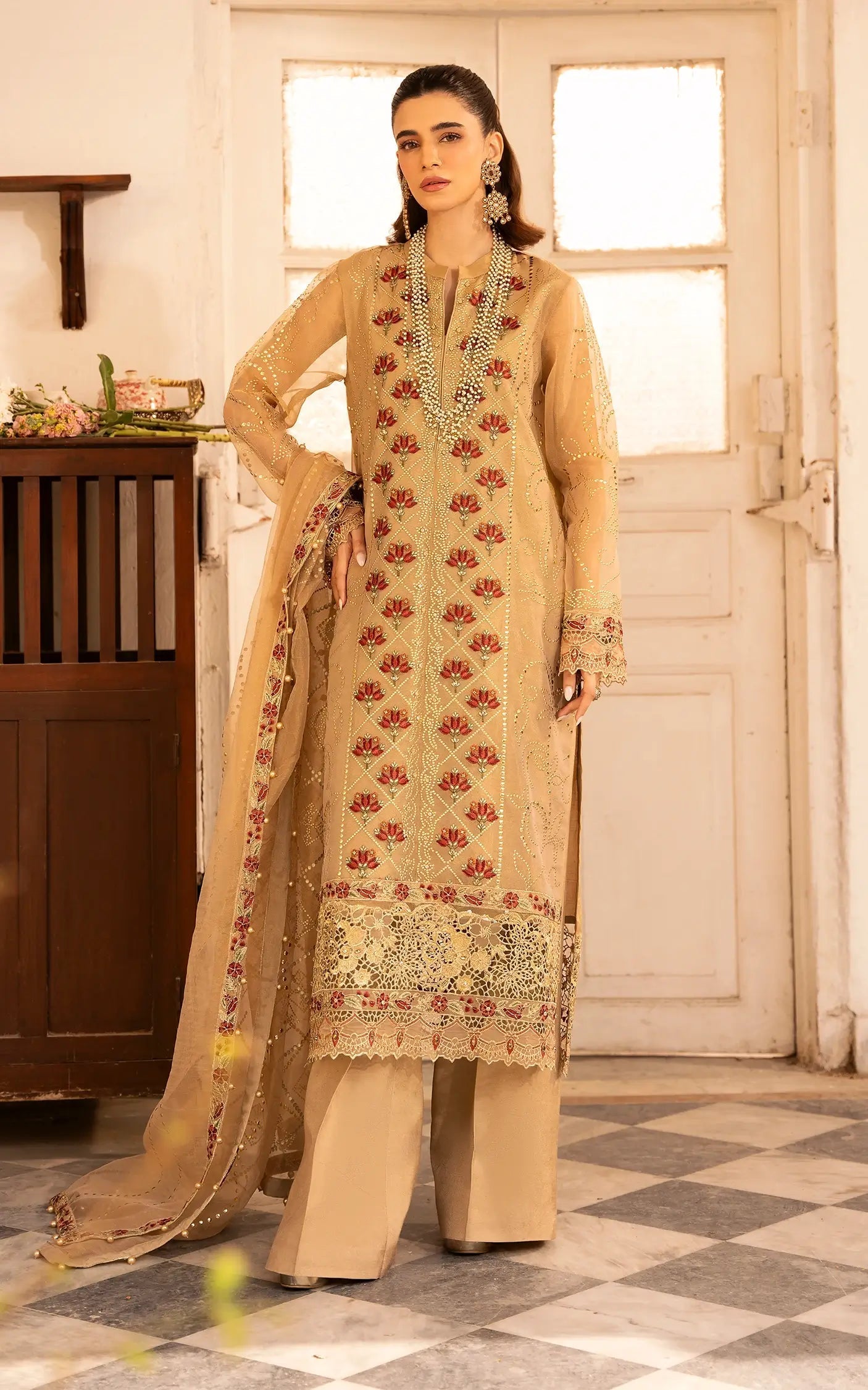 Asifa and Nabeel | Sunehri Eid 25 | Zareen-(SEF25-06) - Official Asifa and Nabeel stockist in UK - Sakeena London
