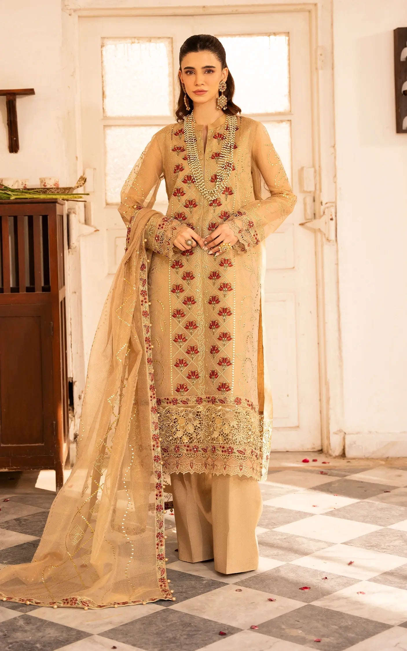 Asifa and Nabeel | Sunehri Eid 25 | Zareen-(SEF25-06) - Official Asifa and Nabeel stockist in UK - Sakeena London